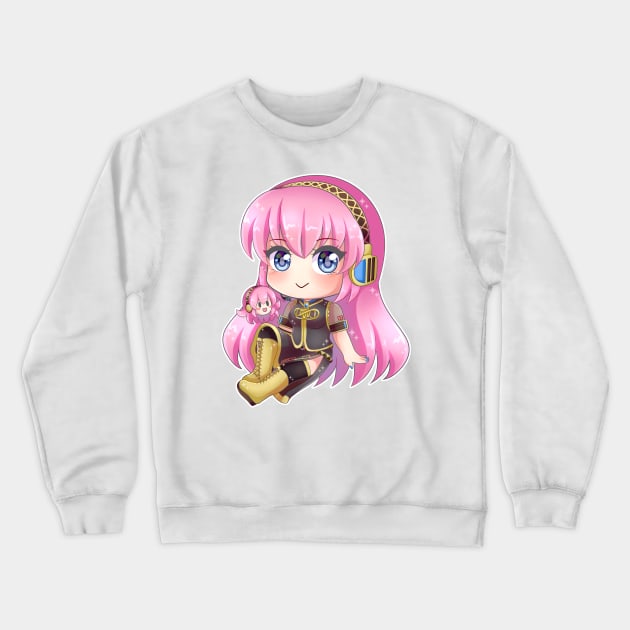 VOCALOID Megurine Luka chibi Crewneck Sweatshirt by Nadi-chan16